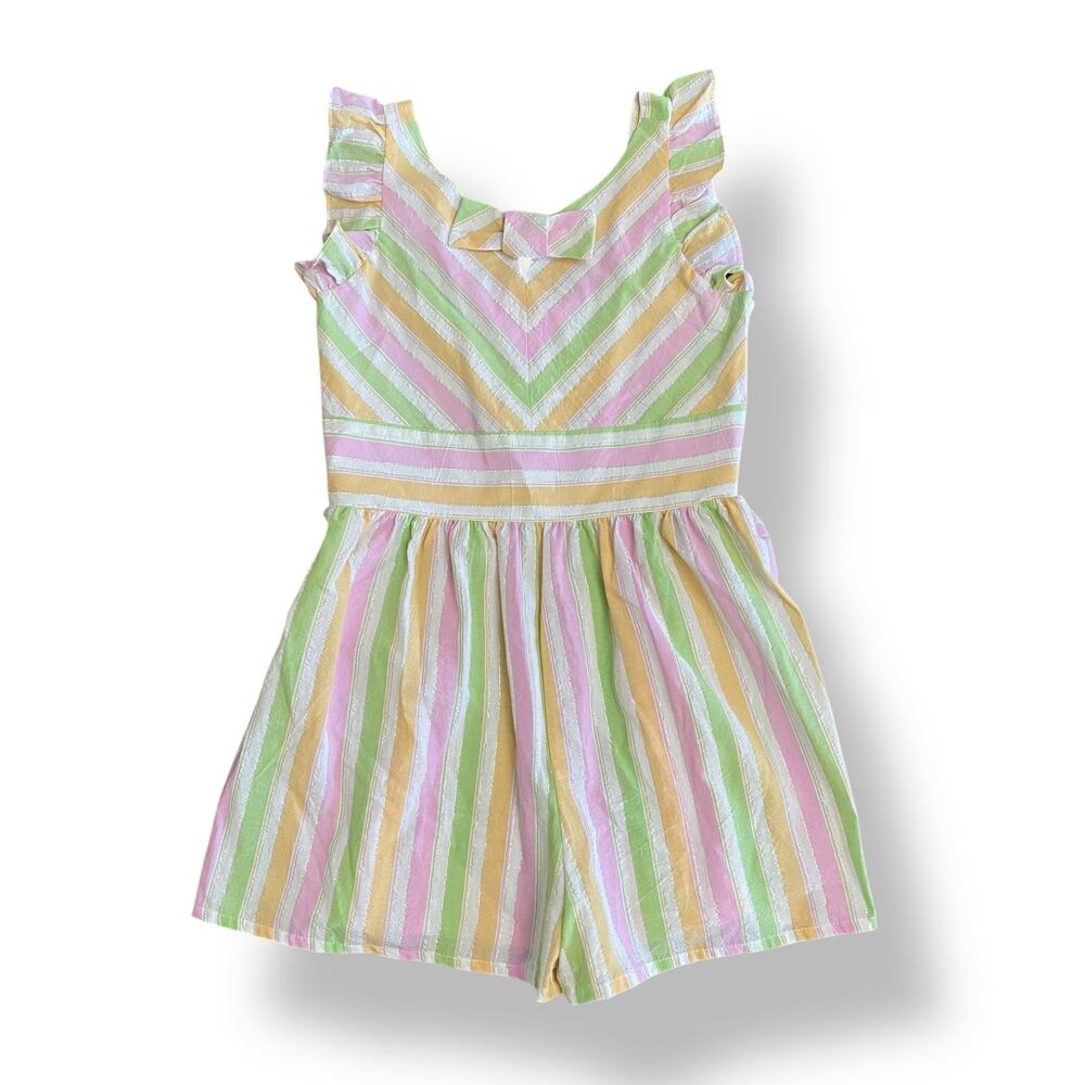 Bonnie Jean NWT Girls Striped Sleeveless‎ Romper Size 16